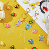 12Pcs Baking Paint Zinc Alloy Knitting Stitch Marker Rings DIY-DC0002-32-6