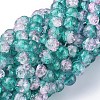 Spray Painted Crackle Glass Beads Strands CCG-Q002-4mm-06-1