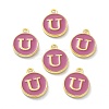 Golden Plated Alloy Enamel Charms ENAM-XCP0001-13U-2