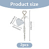 Mirror Alloy & Iron Pendant Decorations HJEW-WH0068-90A-2