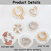4Pcs 4 Styles Alloy Rhinestone Brooches for Clothes JEWB-CN0001-06-5