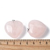 Natural Rose Quartz Pendants G-A259-02P-03-3