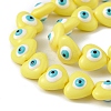 Evil Eye Resin Beads Strands RESI-F040-01C-3