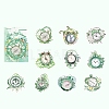 20Pcs Flower Clock PVC Waterproof Self-Adhesive Stickers PW-WG94489-03-1