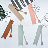5Pcs 5 Colors PU Leather Tassel Bookmark AJEW-GF0011-83-7