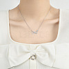 Infinity Brass Micro Pave Clear Cubic Zirconia Pendant Necklaces for Women FS-WGC2BAC-01-2