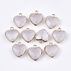 Electroplate Natural Quartz Crystal Pendants G-T112-03I-1