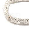 Bling Polymer Clay Rhinestone Curved Tube Beads Stretch Bracelet for Women BJEW-JB07490-03-5