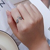 Simple Style Cute 925 Sterling Silver Wing Cuff Rings FS-WG9C3E6-01-2