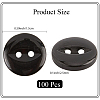 100Pcs 2-Hole Resin Buttons BUTT-CY0001-23B-2