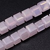 Faceted Cube Full Rainbow Plated Imitation Jade Electroplate Glass Beads Strands X-EGLA-E041-2mm-FR03-2