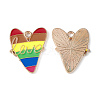 Rainbow Color Pride Alloy Enamel Pendants ENAM-K067-09-3