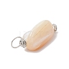 Natural Seashell Nuggets Charms PALLOY-JF02841-5