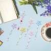 6Pcs 6 Colors Star Iron & Plastic Snap Hair Clips PHAR-CP0001-27-6