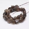 Raw Rough Natural Smoky Quartz Beads Strands G-E343-07-2