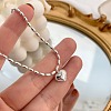Heart Brass Charm Bracelets for Women FS-WGC35CA-01-3