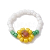 3Pcs 3 Style Glass Seed Beaded Stretch Rings RJEW-JR00658-01-2