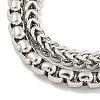 Tarnish Resistant 201 Stainless Steel Multi-Strand Chains Bracelets BJEW-F473-05P-01-2