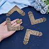 4Pcs Brass Corner Protector for Cabinet Furniture KK-PH0014-18AG-3