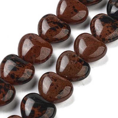 Natural Mahogany Obsidian Beads Strands G-B022-25C-1