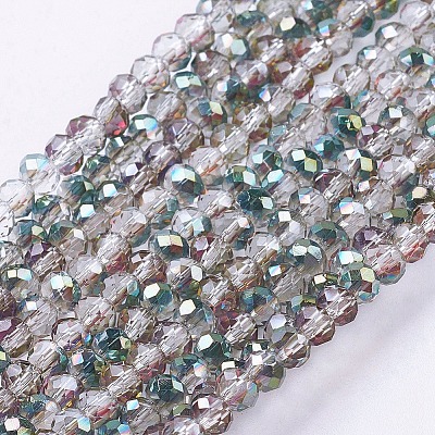 Electroplate Glass Faceted Rondelle Beads Strands LS-EGLA-D020-3x2mm-15-1