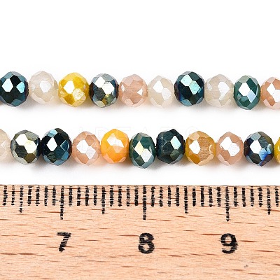 Electroplate Glass Beads Strands GLAA-T023-B16-10-1