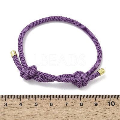 Adjustable Nylon Round Milan Cord Slider Bracelet Making FB-H001-01G-13-1