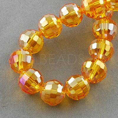 Electroplate Glass Bead Strands EGLA-R040-8mm-22-1