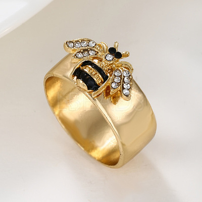 Zinc Alloy and Rhinestone Finger Rings FS-WGB1C3B-01-1