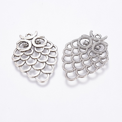 Owl Alloy Pendant Rhinestone Settings EA11877Y-NF-1