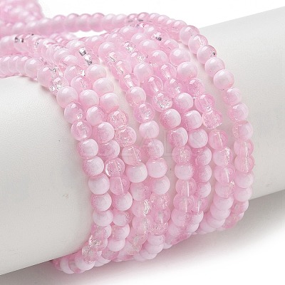 Crackle Glass Beads Strands GLAA-U001-4mm-03-1