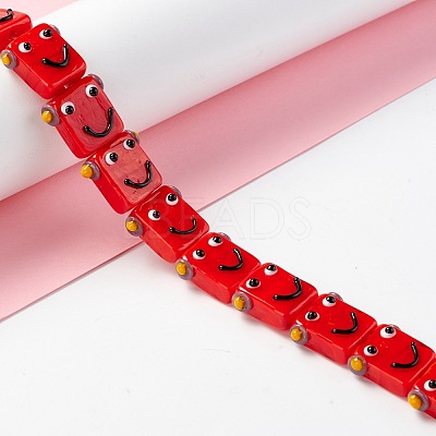Handmade Lampwork Beads Strands LAMP-D015-07E-1