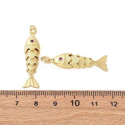 Rack Plating Brass Micro Pave Cubic Zirconia Pendants KK-M309-38C-G-1