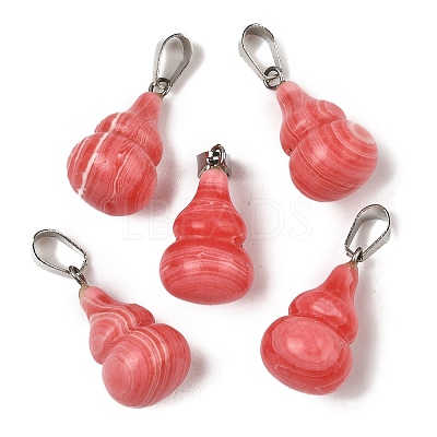 Dyed Synthetic Rhodochrosite Pendants G-B127-03P-05-1