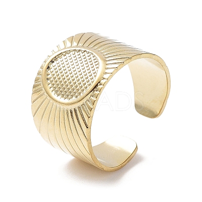 304 Stainless Steel Open Cuff Ring Findings STAS-P334-05B-G-1