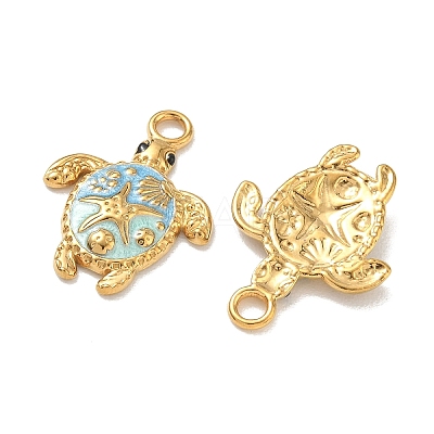 304 Stainless Steel Enamel Pendants STAS-L316-23G-04-1