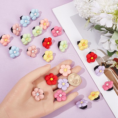 24Pcs 8 Colors Resin Shoe Decorations DIY-CP0010-15-1