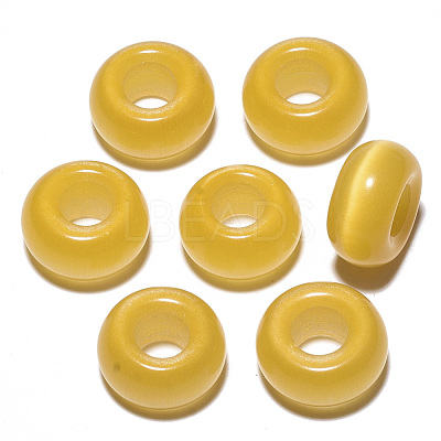 Cat Eye European Beads X-G-S359-071F-1