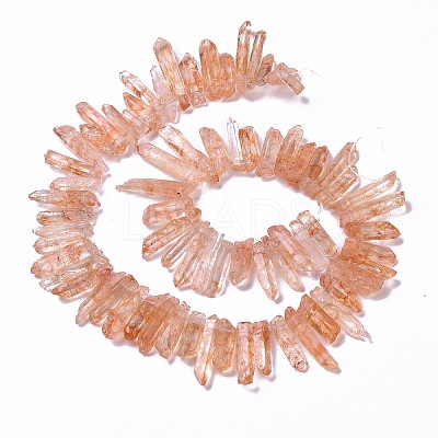 Natural Crackle Quartz Crystal Dyed Beads Strands G-I345-05H-1