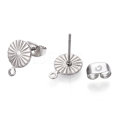 Non-Tarnish 304 Stainless Steel Stud Earring Findings STAS-E192-01P-01-1