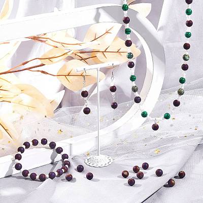 Electroplated Natural Agate Round Bead Strands G-AR0002-53-1