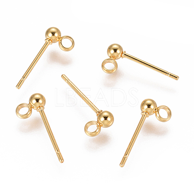 304 Stainless Steel Ear Stud Components STAS-I120-16A-G-1