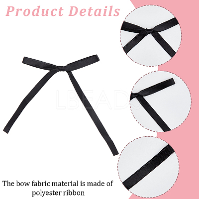 80Pcs Bowknot Polyester Ornament Accessories FIND-SC0020-89B-1