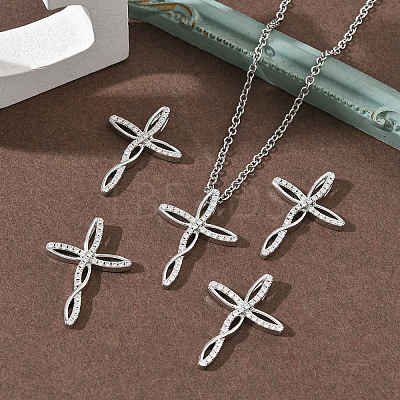 SHEGRACE Brass Clear Cubic Zirconia Pendants XGRQ3K388-566P-1