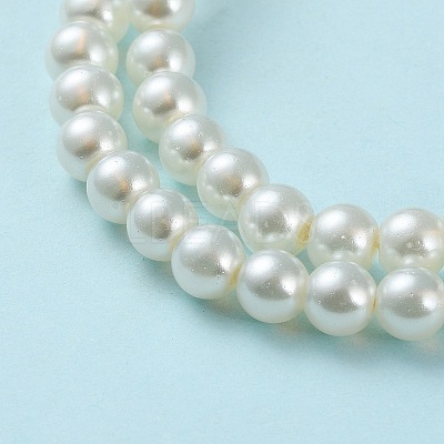 Baking Paint Pearlized Glass Pearl Round Bead Strands X-HY-Q003-6mm-02-1