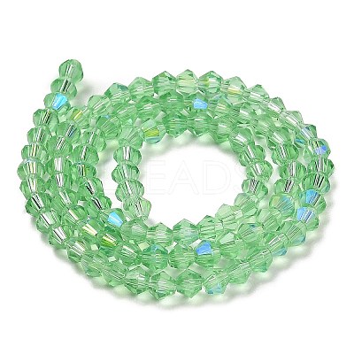 Transparent Electroplate Glass Beads Strands EGLA-A039-T4mm-L24-1