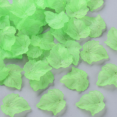 Autumn Theme Transparent Frosted Acrylic Pendants X-PAF002Y-28-1