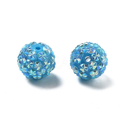 Acrylic Rhinestone Ball Beads OACR-A035-01F-1
