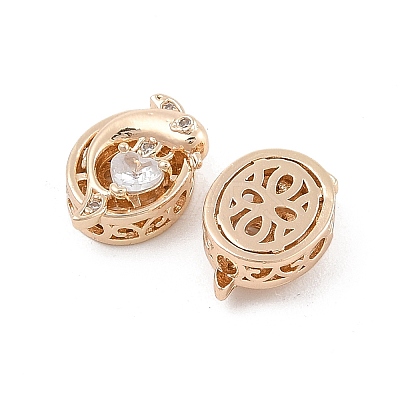 Rack Plating Brass Micro Pave Cubic Zirconia Beads KK-F879-01G-02-1