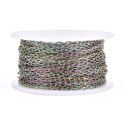 Ion Plating(IP) 304 Stainless Steel Paperclip Chains CHS-F010-01A-MC-01-1